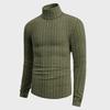 Men's Pullover Mock Neck Long-Sleeve Top - Comfortable Daily Solid/Stripe Basic Base Layer