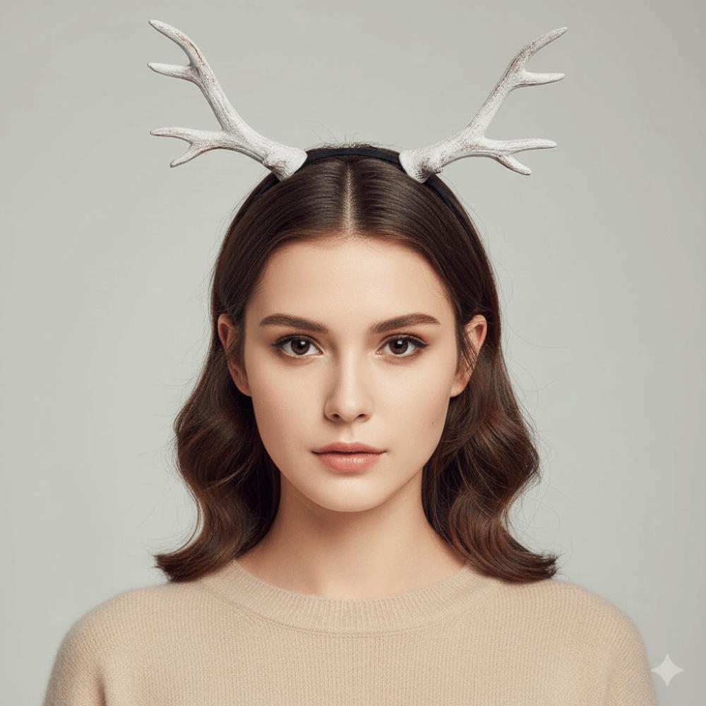 Realistic Antler Texture Deer Antler Headband Cosplay Horn Headwear Festival Parade Headpieces