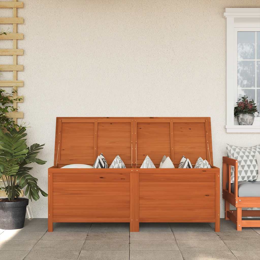 Garden Chest Brown 150 x 50 x 56.5 cm Solid Pine Wood