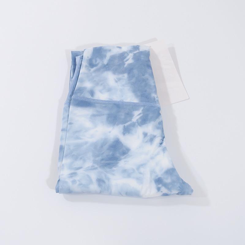 Женские леггинсы для йоги с высокой талией, быстросохнущие, с принтом тай-дай