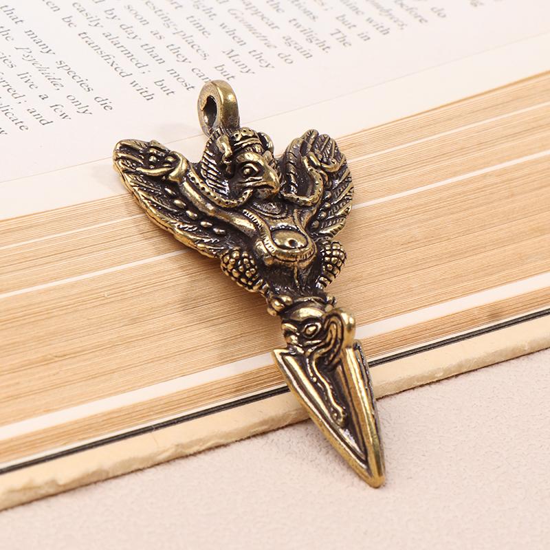 Buddhist Brass Ax Cross Vajra Pestle Diy Keychain Pendant Bracelet Necklace Decorative Handcraft Jewelry