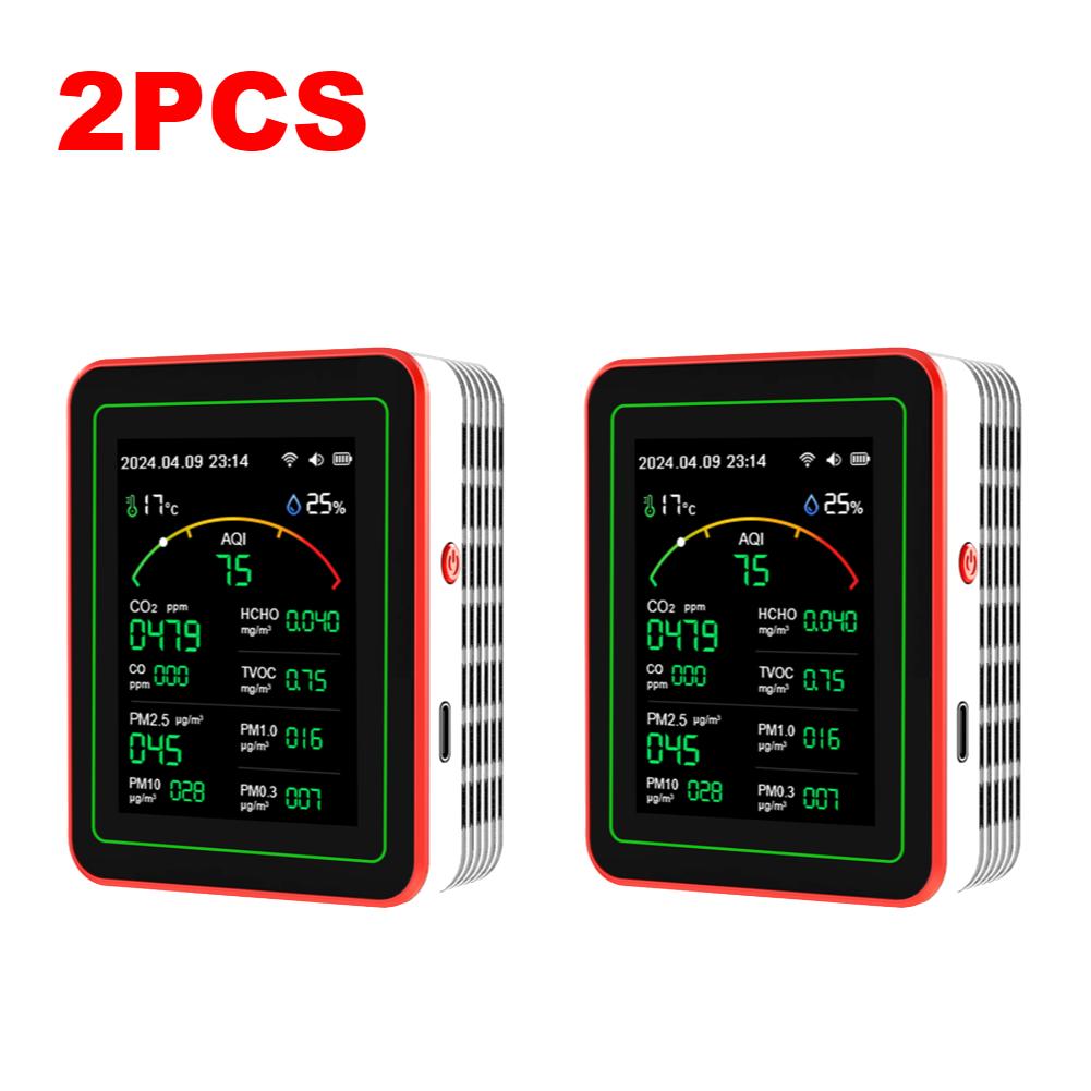 1/2 шт. WiFi 15 в 1 монитор качества воздуха TFT-дисплей портативный AQI PM0.3 PM1.0 PM2.5 PM10 тестер управление приложением монитор качества воздуха