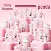 Diller Cherry Blossom Panda Straw Thermal Mug