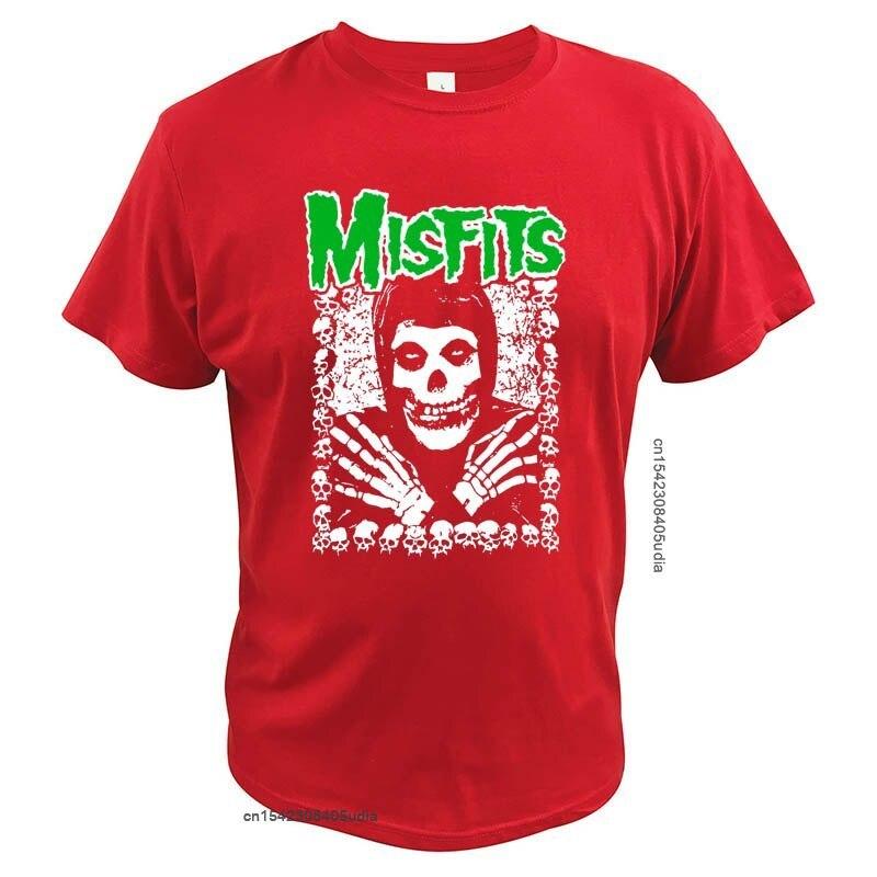Футболка The Misfits I Want Your Skulls Футболка Панк-рок группы Хлопок Высокое качество Базовая футболка с круглым вырезом Топы