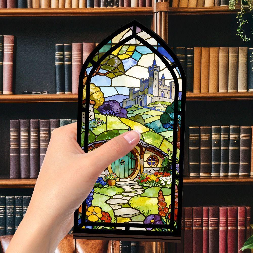 Gothic Arch Design Book Nook Multicolor Light-transmitting Table Setting Home Decor