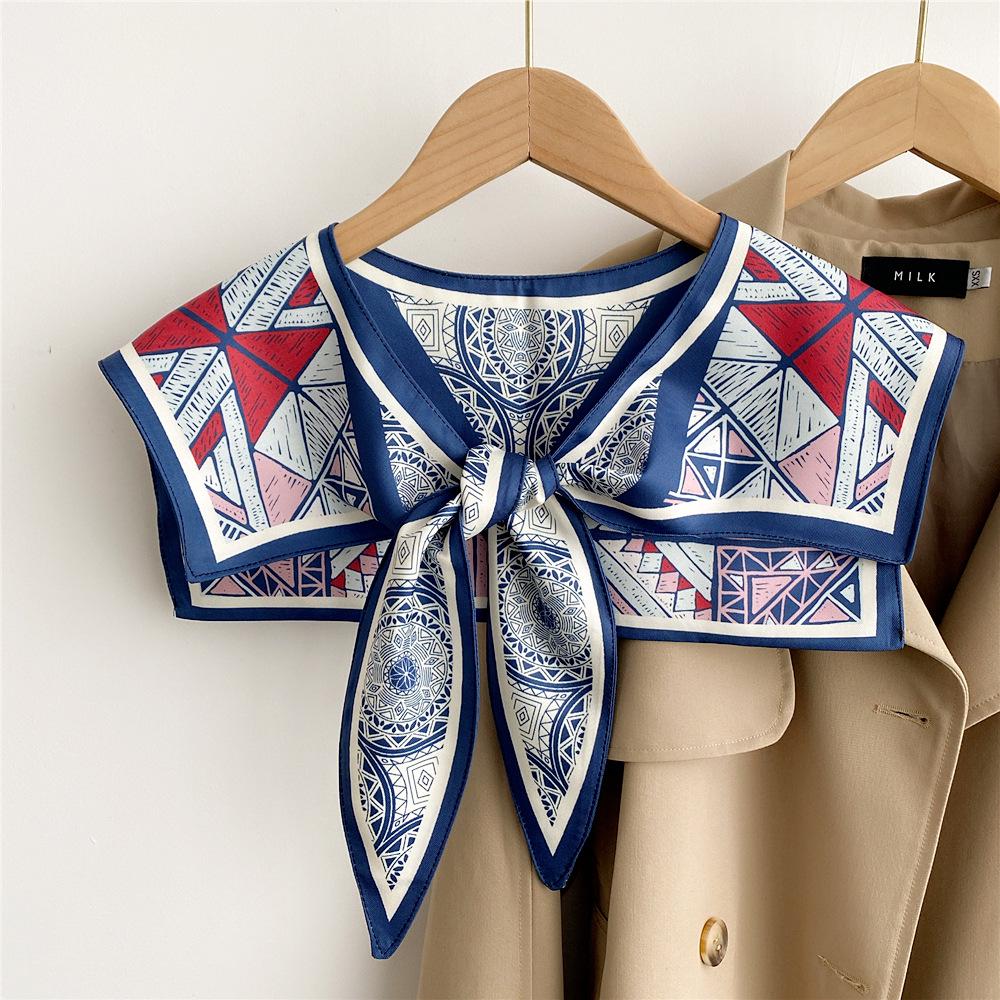 Silk Scarf Shawl for Women - Versatile Double-Layer Neck Protection for Spring, Autumn, and Summer