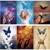 New 5D DIY Diamond Painting Butterfly Diamond Embroidery Animal Cross Stitch Full Round Drill Crafts Home Decor Art Gift