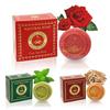 Box of 3 Natural Moisturizing Soaps - Wood - Rose - Mint - Prevents and Cures Acne | Skin Problems | 3 X 150g