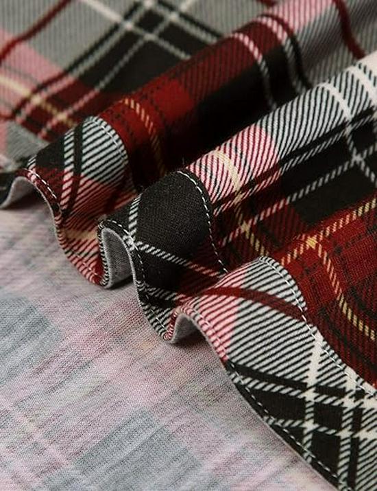 Женский приталенный топ в ретро-клетку с длинным рукавом, Осень/Зима 2026