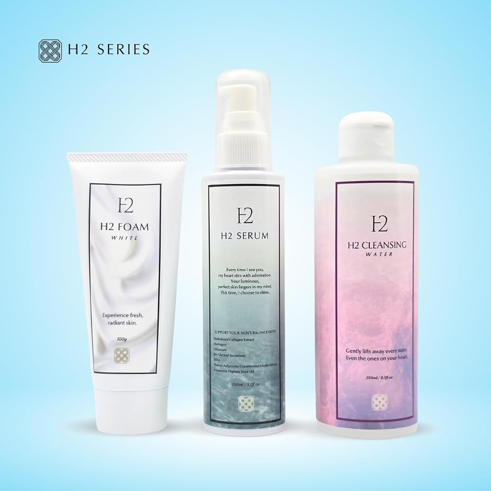 H2 Cleansing Water 250mL Makeup Remover Hydrogen Black Silica Centella Asiatica Alcohol-Free