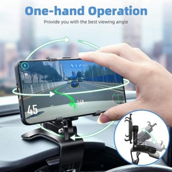 GPS Cell Phone Bracket Car Dashboard Mount Holder Stand Clamp Clip 360° Rotation