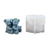 Little Bear Decoration 3D Candle Soap Mould DIY Candle Epoxy Mold Handmade Candle Aroma Wax Soap Molds for Decorations