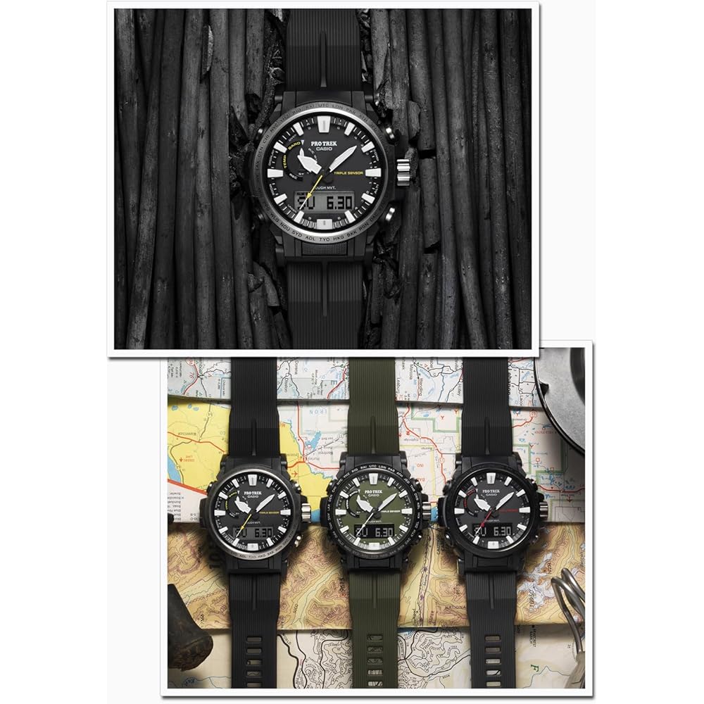 Casio Pro Trek PRW-61-1AJF Men's Black Solar Radio Watch Biomass Plastic Construction