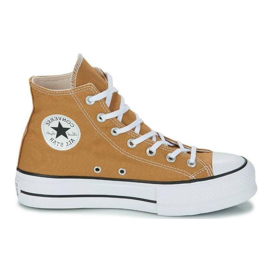 Converse Chuck Taylor All Star Lift Platform High Trek Tan Women Sneakers White Black A07210C