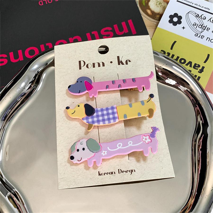Cute Funny Cartoon Dog Hairpins Women Girls Children Bangs Hair Clips Barrettes Accessories Hairclip Headwear Headdress Ornament