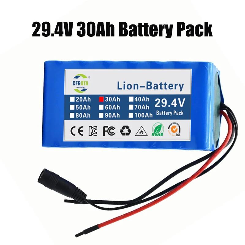 7s4p 24v 30ah 29.4v литий-ионный аккумулятор со встроенным BMS-мотором для инвалидной коляски и зарядным устройством 2a