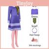 Scooby-doo Cosplay Costume For Women Daphne's Vibrant Polyester Dress