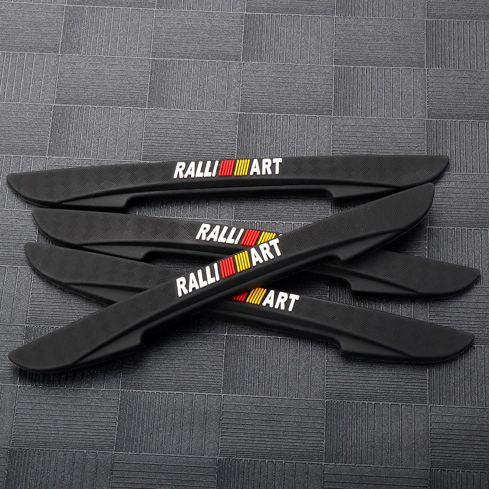 gjbf4 4pcs Car Styling Door Anti-collision Bumper Strip Sticker Accessories For Mitsubishi Ralliart Lancer Outlander ASX Galan Colt