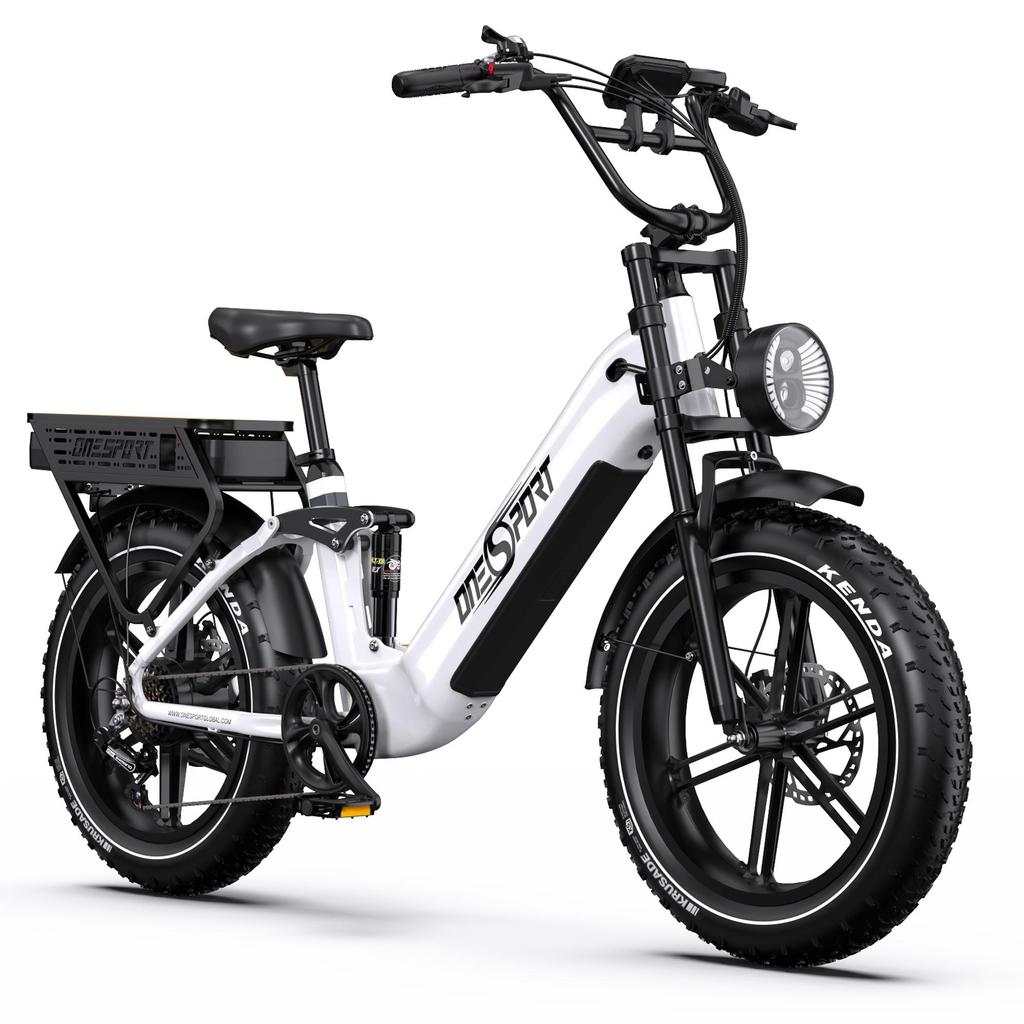 Electric bicycle Onesport OT08 Pro, 500W motor, 48V 18Ah*2 batteries, cruising range 190km, 20×4.0inch tires
