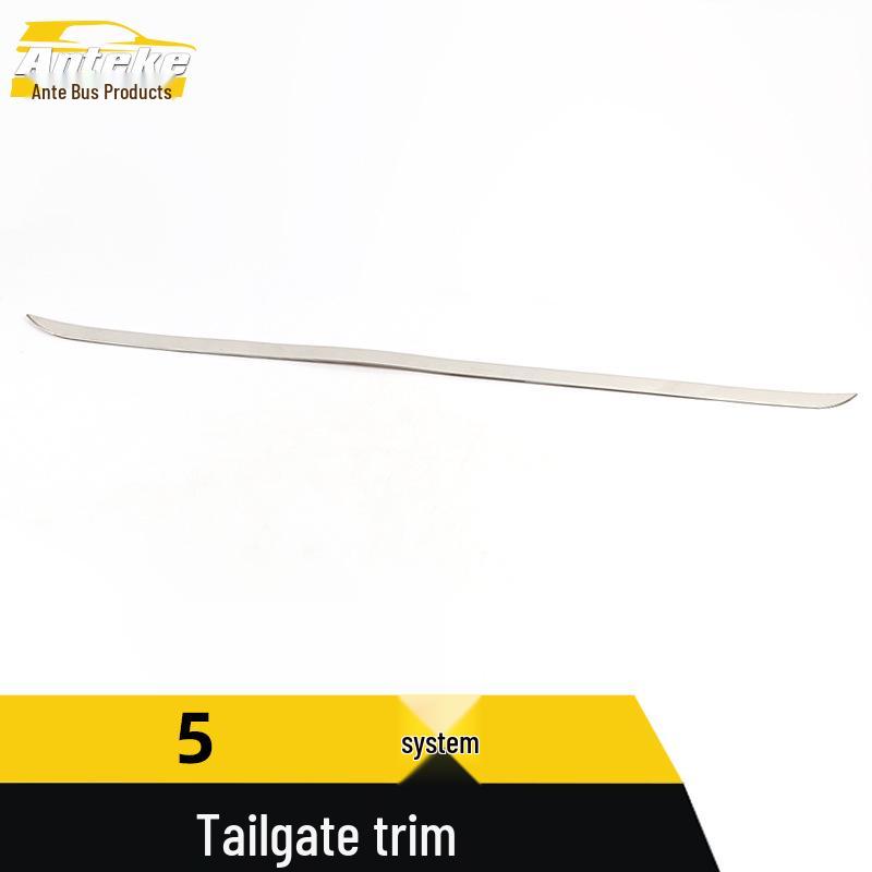5 Series Tailgate Trim Sticker: Stainless Steel Anti-Scratch Bumper Strip Accessory