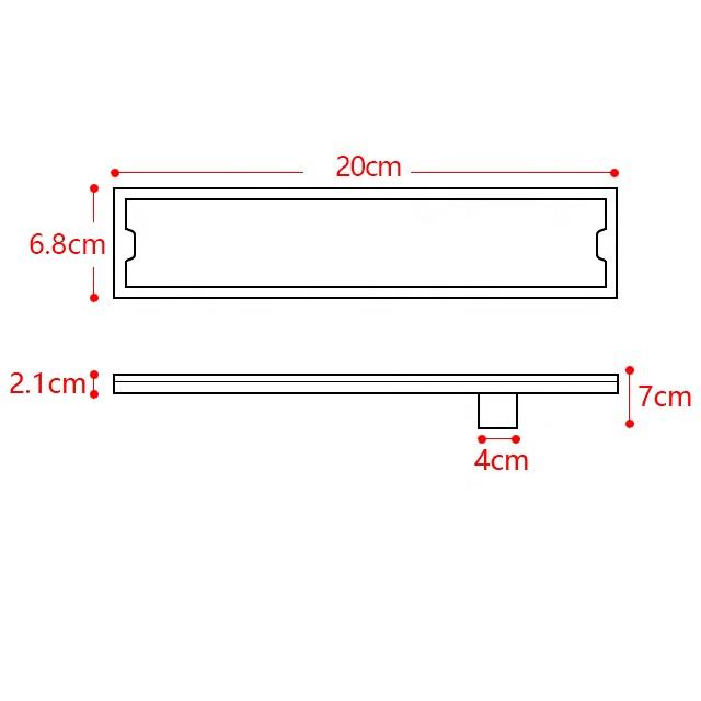 Multi-Size 4 Inch Rectangle Stainless Steel Brushed Finish Anti-Corrosion Linear Shower Floor Drain/Tile Insert for Hotel