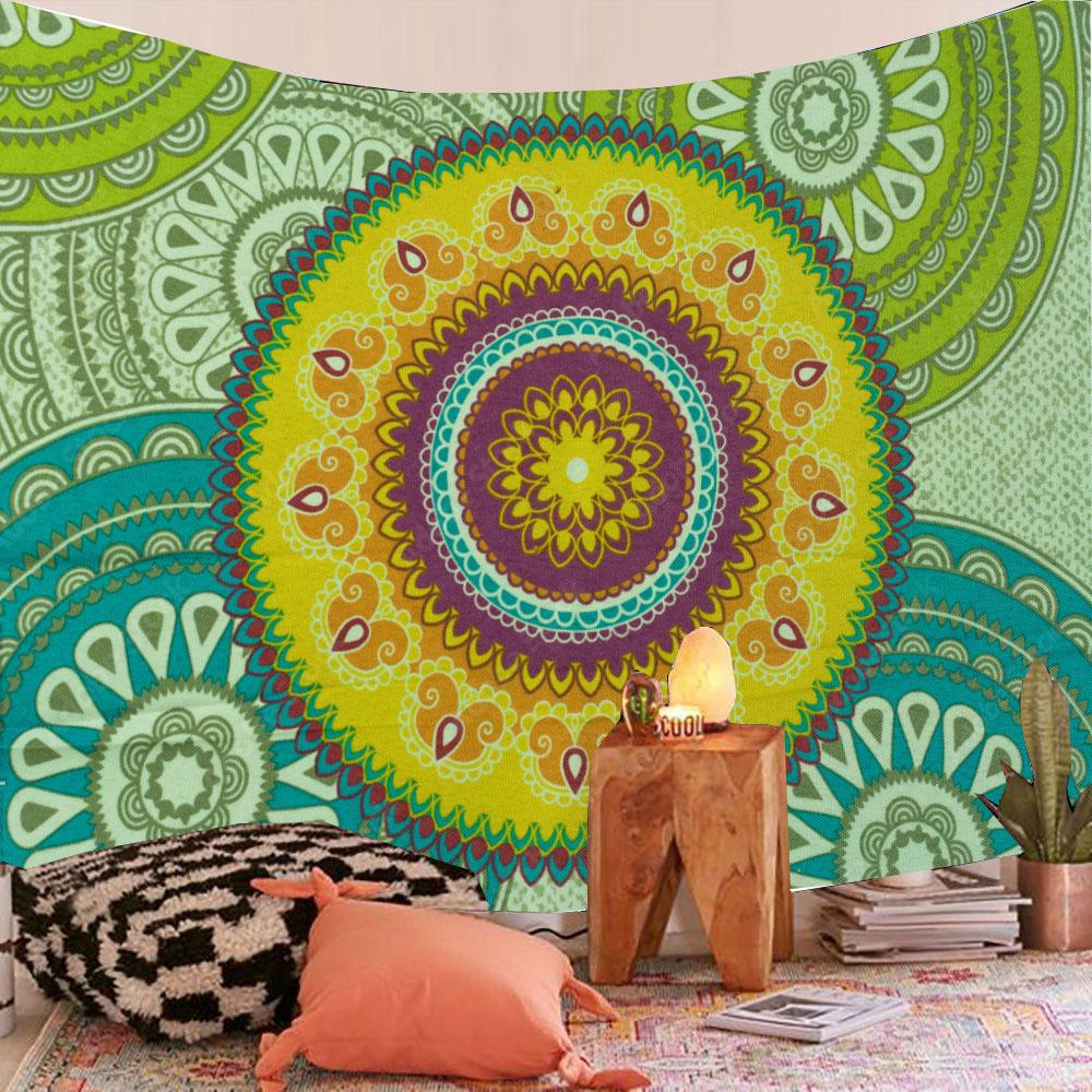 Indian Mandala Tapestry Wall Hanging Colorful Boho Home Decor Beach Throw Rug Blanket Room Decor Aesthetic Bohemian Tapestries