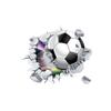 Dynamic Broken Wall Football 3D Wall Stickers for Living Room Kids Bedroom Background Wall Door Decoration Self-adhesive Stickers
