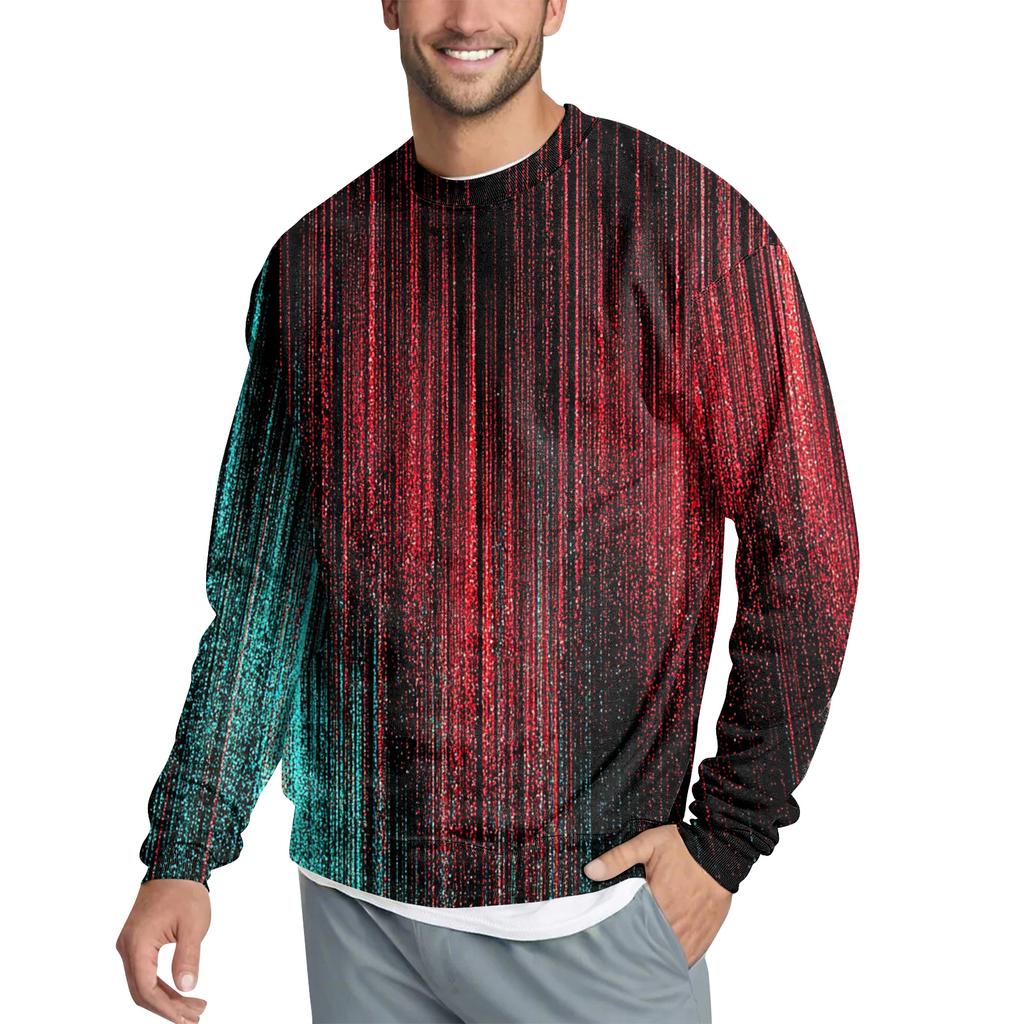 Мужской повседневный модный свитшот с принтом и круглым вырезом