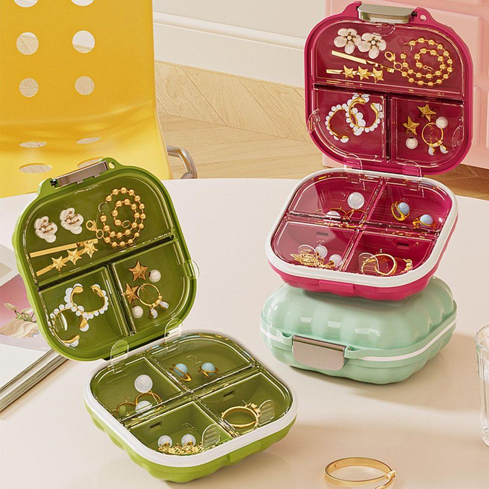 Durable Mini Portable Storage Box Moisture-proof 7 Grids Trinkets Storage Case Sealed Pill Boxes