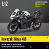 1/12 Scale Motorcycle Model for Kawasaki 400 Shock-Proof Alloy Motorcycle Model Toy Car Decoration Bracket Children's Toy