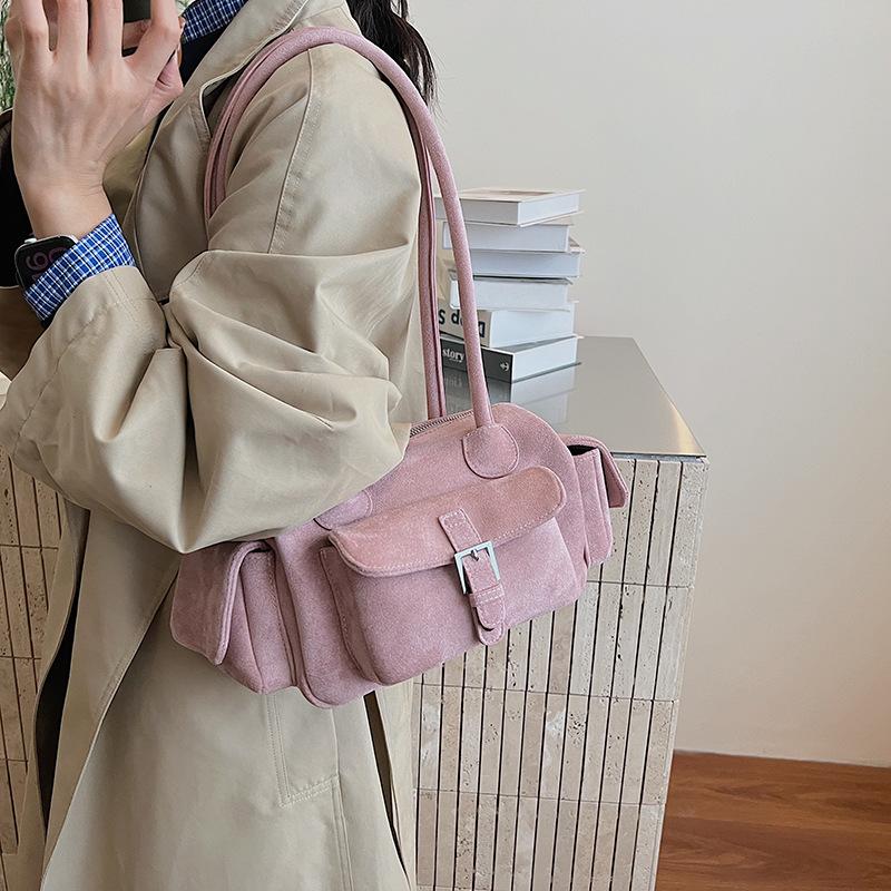 Сумка большой вместимости женская осенне-зимняя ретро 2025 новая универсальная на плечо подмышку повседневная модная дорожная сумка-подушка