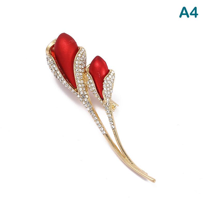 Elegant  Rose Flower Brooches Lapel Pins Jewelry Decoration