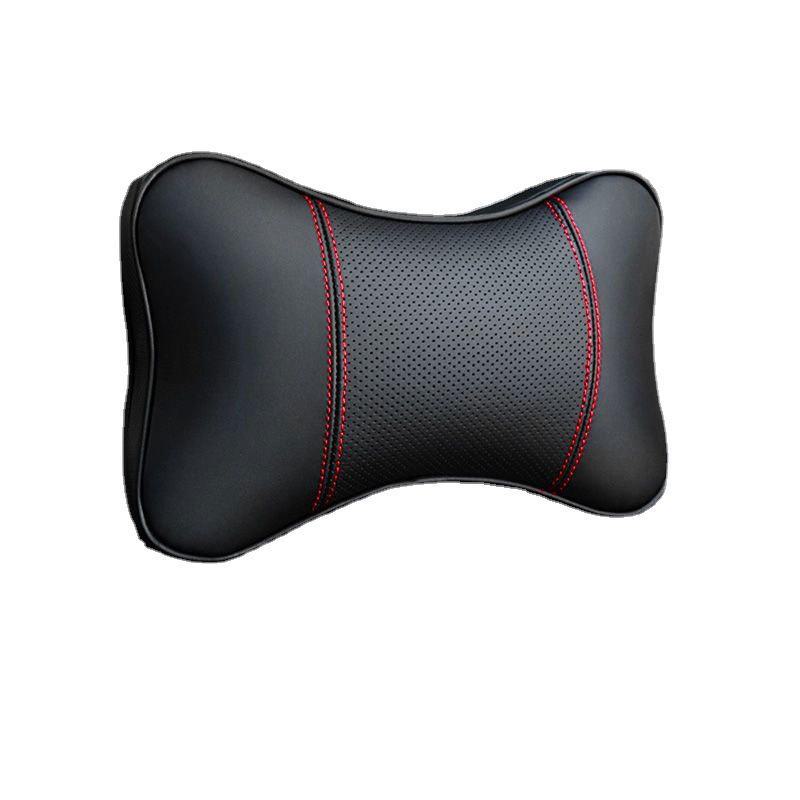 Soft Leather Car Headrest Neck Pillow for Comfortable Sleeping In the Car.
