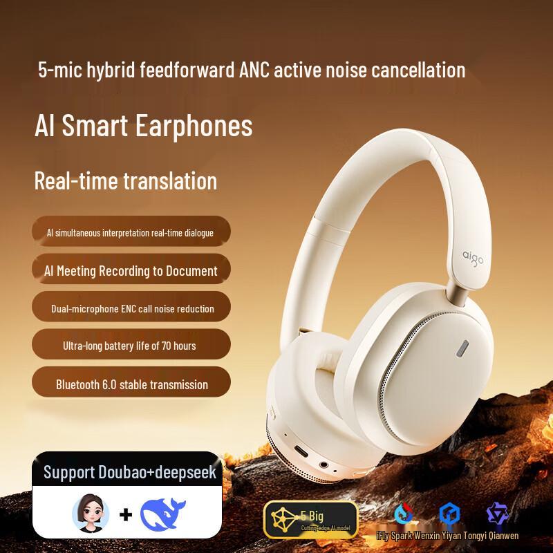 aigo WE800 ANC Over-Ear Wireless Headphones