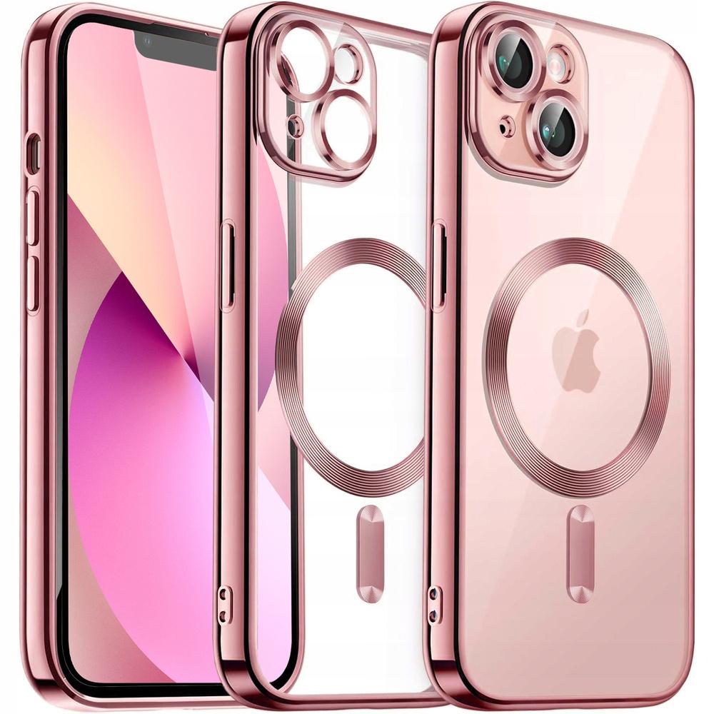 iPhone 13 Case, Electro MagSafe, Pink + Screen Protector