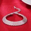 Women's Fashion Chain Bracelet Real 925 Sterling Silver Soft Watchband Charm Bracelet Bangles Fine Jewelry