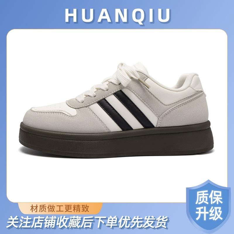 Global Women's Shoes Mesh ZHQ68119W Summer Breathable Board Shoes Women's New Popular Student Platform White Shoes Women
