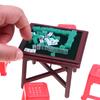 1:12 Dollhouse Miniature Simulation Mahjong Table And Chair Model Furniture Home Model Decor Toy Doll House Accessories