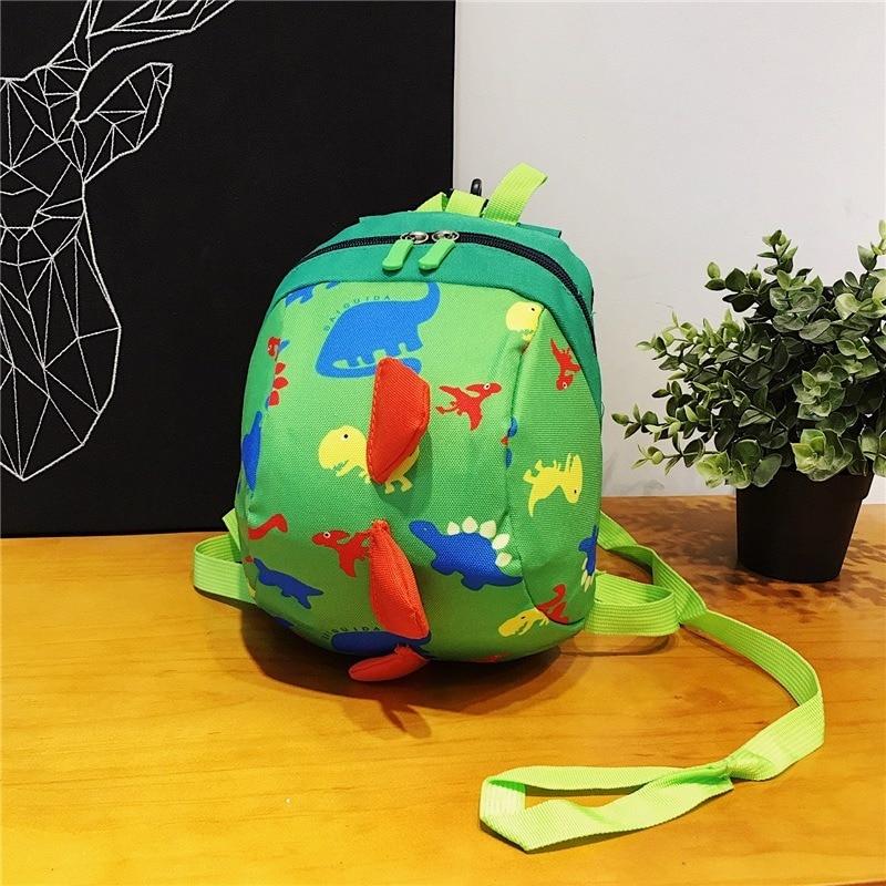 Infant Baby Dinosaur Safety Harness Backpack Toddler Kids Canvas Leash Anti-lost Kindergarten Bag Children Animal Schoolbags
