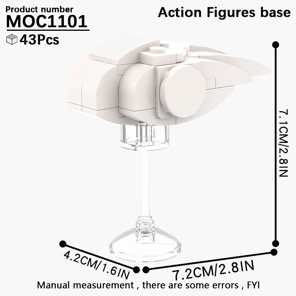 Подставка MOC для фигурок из фильмов, аниме, военных action figures, подставки для демонстрации, совместимые с блоками-коробками 75257 05007 75105, Игрушки-кубики High-Speed Championed, Наборы