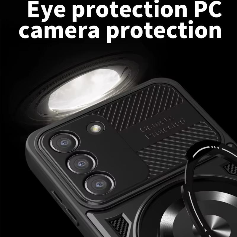 Deluxe Magsafe Магнитная Беспроводная Зарядка для Samsung Galaxy S24 Ultra S23 Plus FE Чехол с Держателем-Кольцом для Пальца