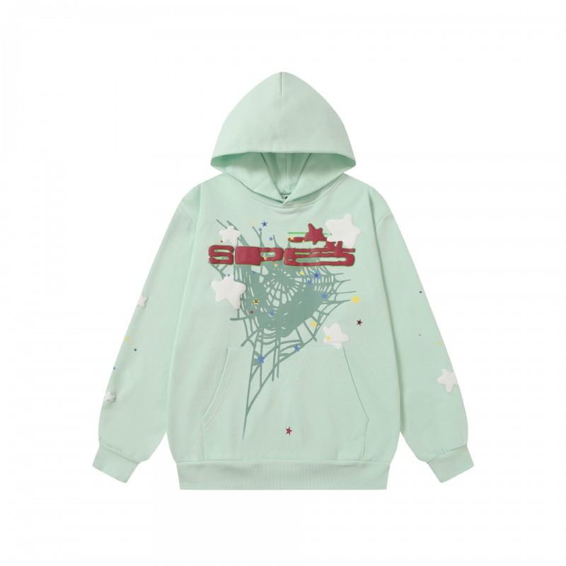 Mens Spiderweb Print Hooded Sweatshirt Casual Jogger Pants Set - Loose Fit Cotton Blend Streetwear Teens