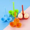 Egg Poacher Food-Grade 3 Holes Temperature Resistance Silicone Egg Cooker Egg Holder Cup Cooking Accessories