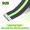 5CM X 5M Anti Slip Traction Tape With Glow In Dark Green Stripe Friction Abrasive Adhesive For Stair Tread Step Indoor Outdoor