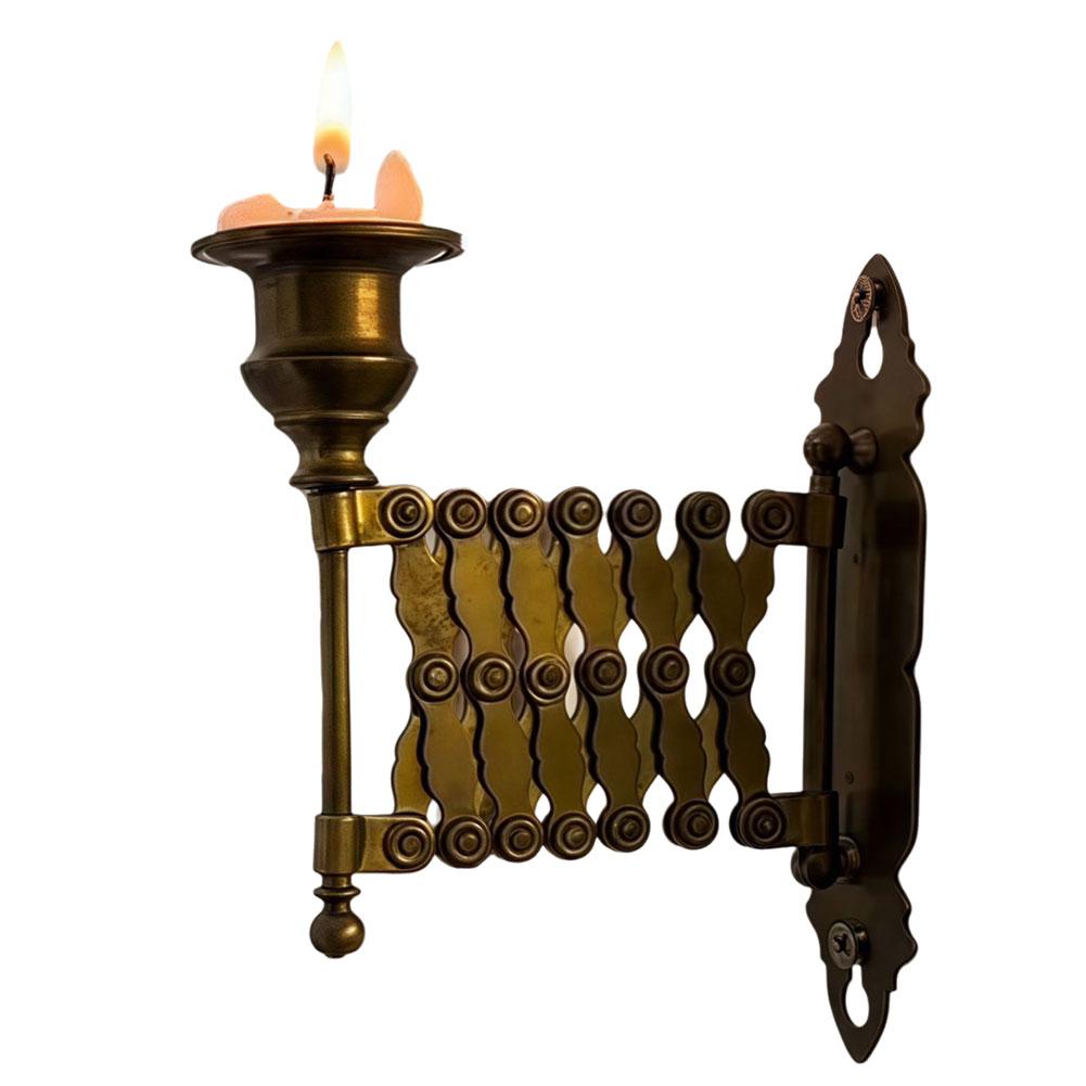 Extending Taper Candle Holder, Vintage Expanding Taper Wall-Mounted Antique Candle Sconce For H F3R3
