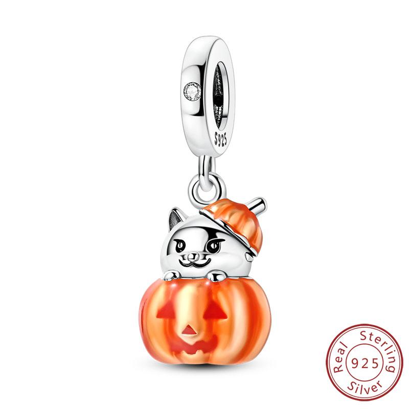 Хэллоуин Шарм Подвеска Медь Тыква Ведьма Кукла Скелет Мумия Конфета Шарм Подходит Оригинальный Браслет DIY Ювелирные Изделия