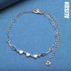 925 Sterling Silver Heart-shaped Bracelet Fashionable Wedding Jewelry