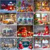 Diamond Painting Mosaic Christmas Scenery Craft Kit Candle 5D Diamond Embroidery Rhinestones Cross Stitch Diy Home De