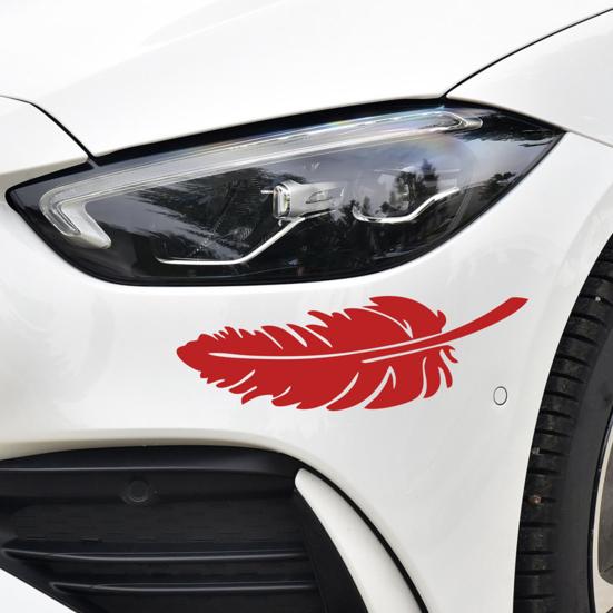 Автомобильная наклейка с перьями, автомобильный бампер, покрытие от царапин, водостойкая съемная самоклеящаяся декоративная наклейка для домашних животных, автомобильные принадлежности