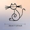 Metal Wall Art Abstract Cat Sculpture Modern Home Decor Powder Coated Iron